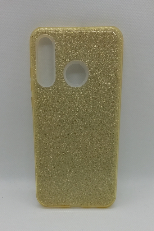 Handyhülle Huawei P30 Lite geeignet Silikon Glitzer Hülle goldfarben