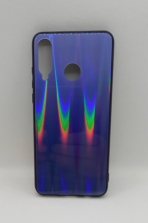 Handyhülle Huawei P30 Lite geeignet Back Cover mit Magic Glas Polareffekt blau