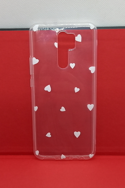 Xiaomi Redmi 9 geeignete Hülle Silikon Case mit Motiv Trendy White Love