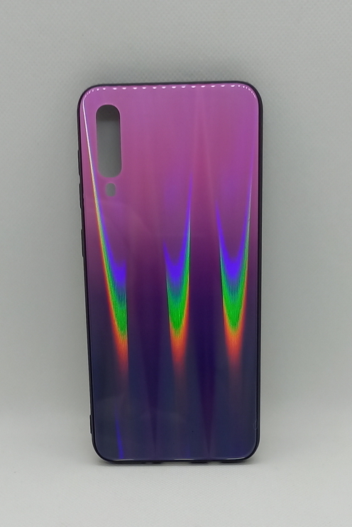 Handyhülle Samsung A50 geeignet Back Cover mit Magic Glas Polareffekt pink