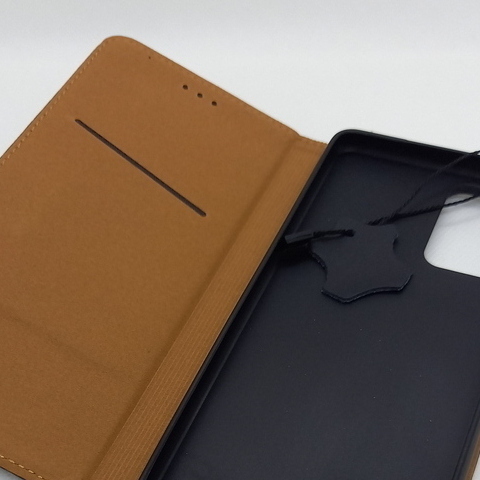 Handytasche Samsung A72 geeignet aus Genuine Leather schwarz