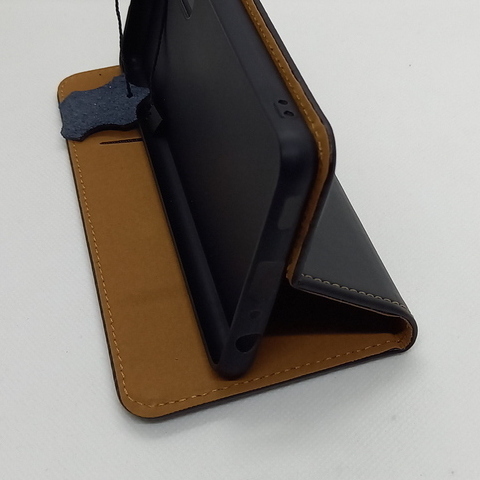 Handytasche Samsung A72 geeignet aus Genuine Leather schwarz