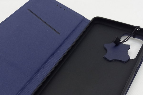 Handytasche Samsung A52 geeignet aus Genuine Leather Navy Blue