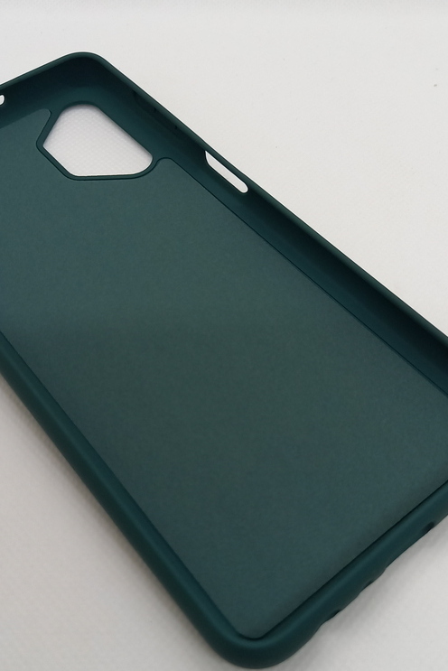 Samsung A32 geeignete Hülle Silikon Case Soft Inlay dunkelgrün