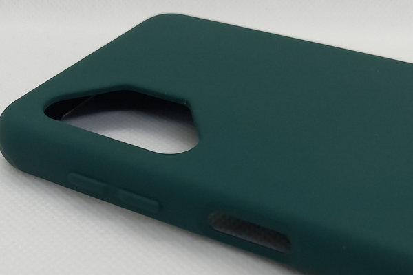 Handyhülle Silikon Case Soft Inlay passend für Samsung A32 5G dunkelgrün