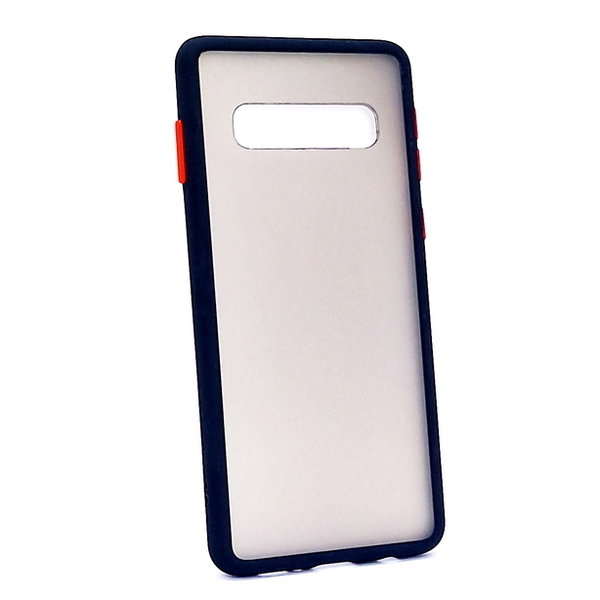 Handyhülle für Samsung S10 geeignet Back Cover Hard Case schwarz orange