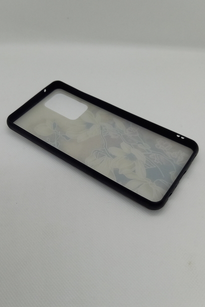Handyhülle für Samsung A52 geeignet Back Cover mit 3D Druck Flower White