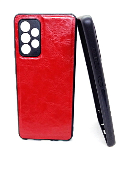 Handyhülle für Samsung A52 geeignet Kunstleder und Silikon rot