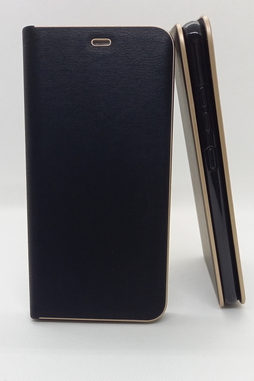 Handytasche für Samsung A52 geeignet Luna Book Gold schwarz