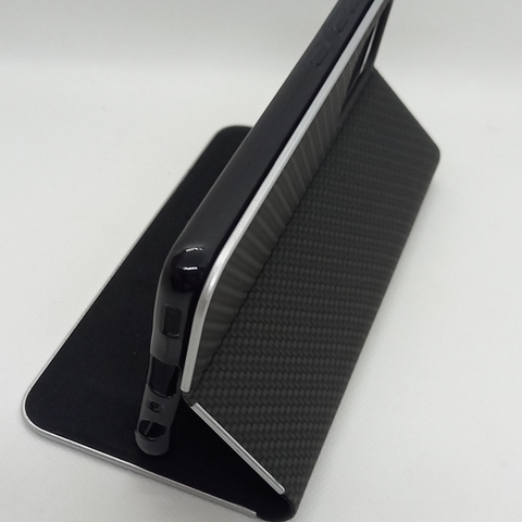 Handytasche für Samsung A52 geeignet Carbon-Look schwarz