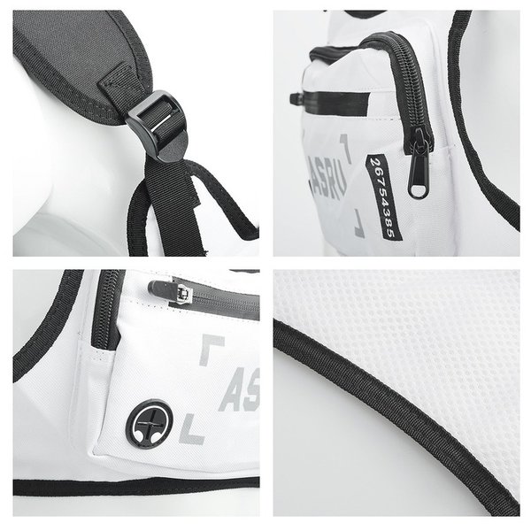 Outdoor Sport Brusttasche für Handy weiß