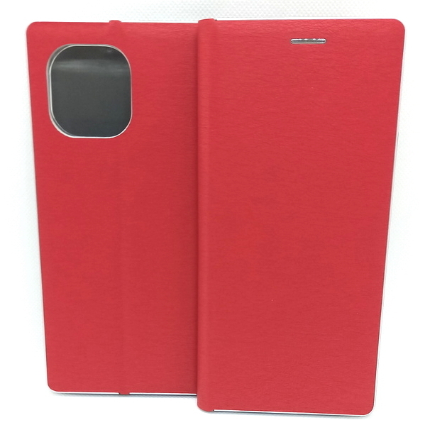 Handytasche Luna Book Silver rot passend für Xiaomi Mi 11