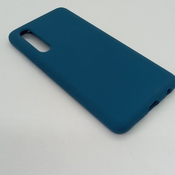 Huawei P30 geeignete Hülle Full Silikon Case graublau