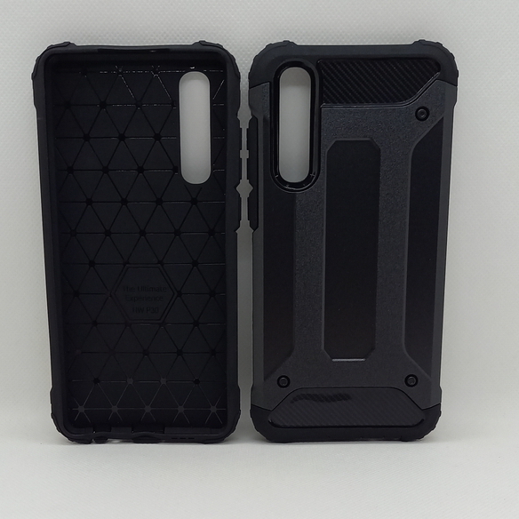 Huawei P30 geeignete Hülle Back Cover 2in1 schwarz