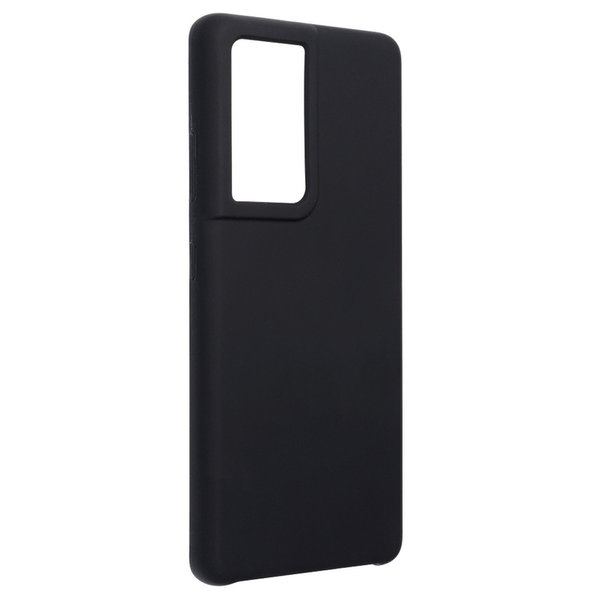 Samsung S21 Ultra geeignete Hülle Silikon Case Soft Inlay schwarz