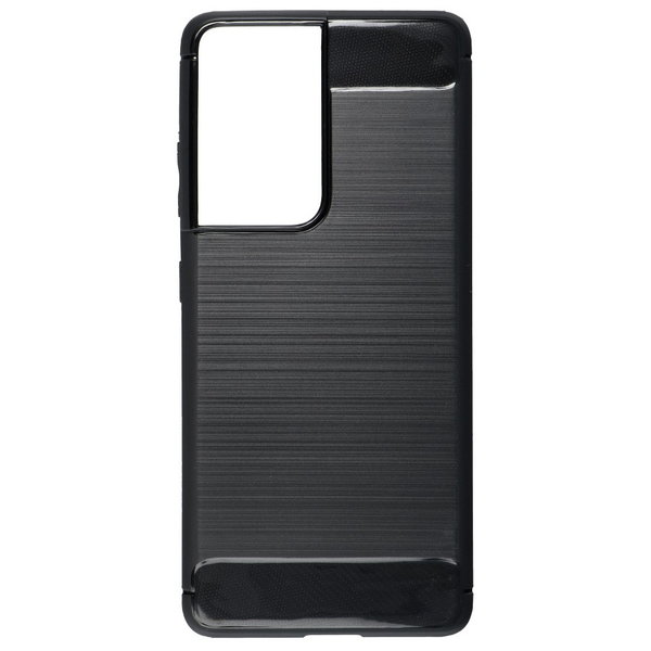 Handyhülle für Samsung S21 Ultra geeignet Silikon Case Carbon Muster schwarz