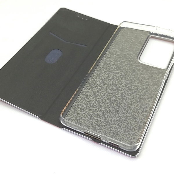 Handytasche für Samsung S21 Ultra geeignet Luna Book Silver rot