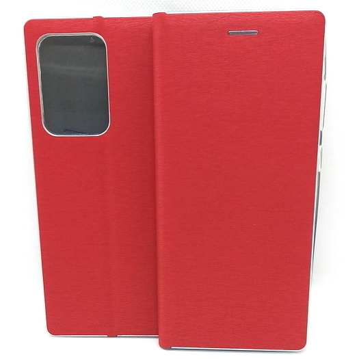 Handytasche Luna Book Silver rot passend für Samsung S20 Ultra 5G