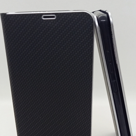 Handytasche Samsung S20 Ultra kompatibel im Carbon Look Book Case schwarz