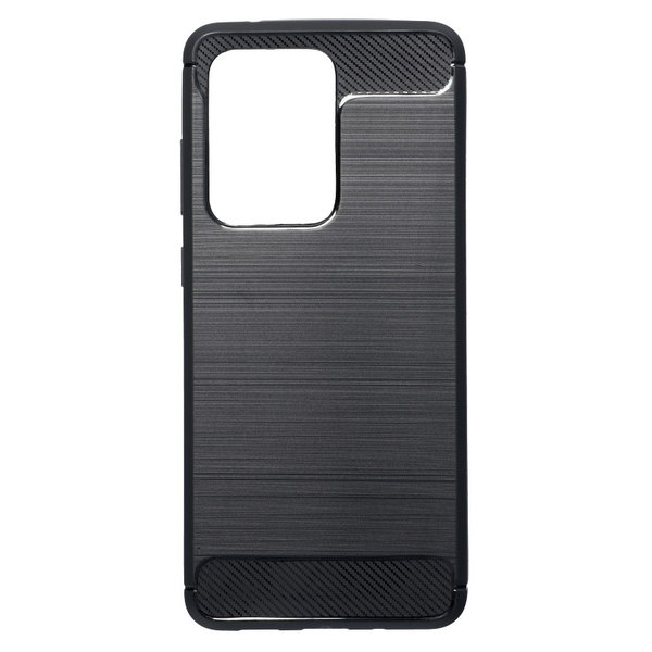 Hülle Silikon Case passend für Samsung S20 Ultra 5G Carbon Muster schwarz