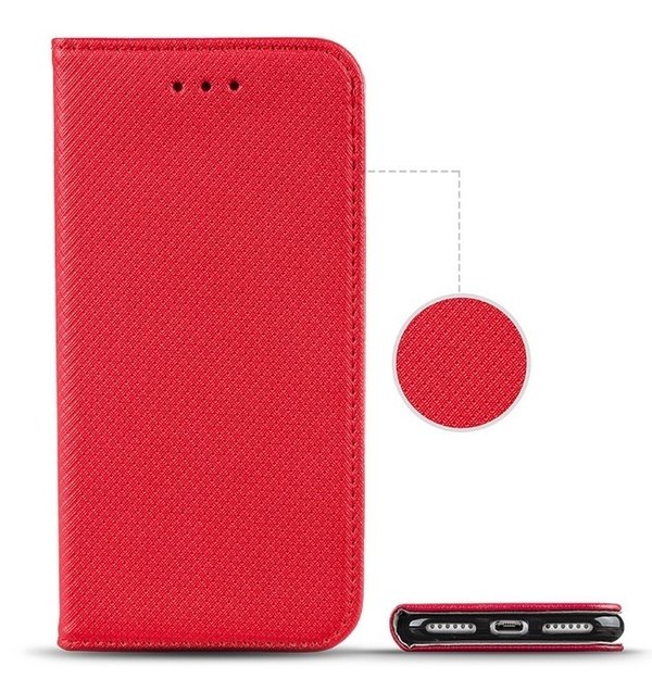 Xiaomi Mi 11 geeignete Handytasche Book Case geriffelt rot