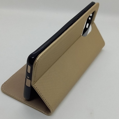 Xiaomi Mi 11 geeignete Handytasche Book Case geriffelt goldfarben