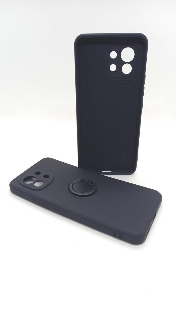 Handyhülle Soft Case Ring Halterung passend für Xiaomi Mi 11 schwarz