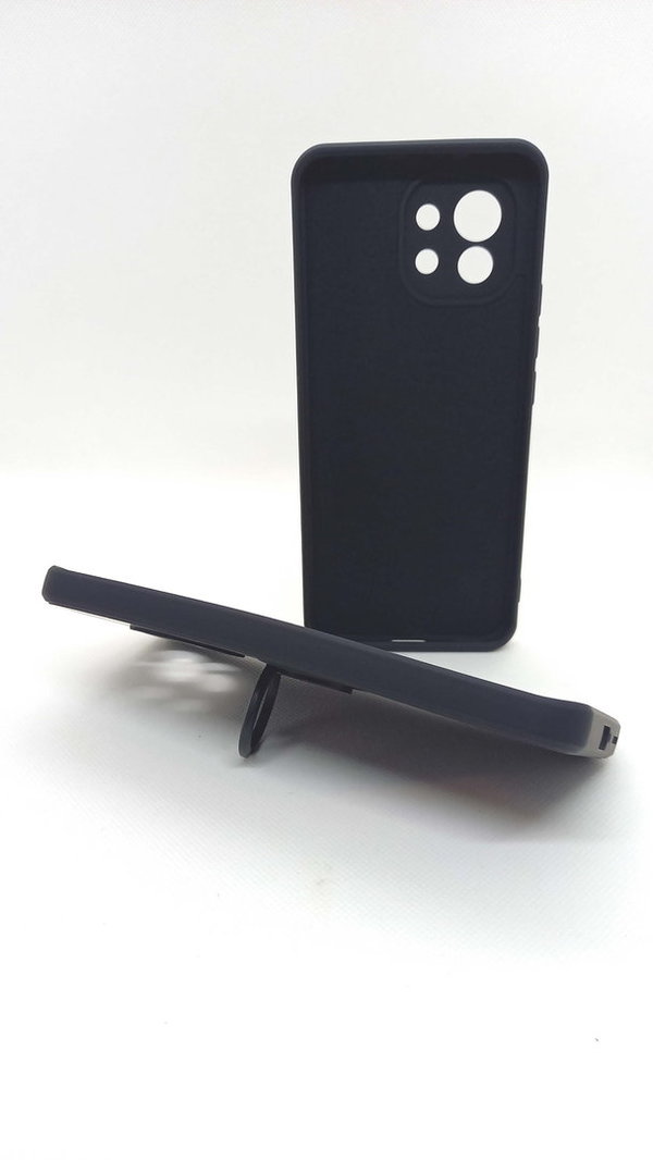 Xiaomi Mi 11 geeignete Hülle Soft Case mit Ring Halterung schwarz