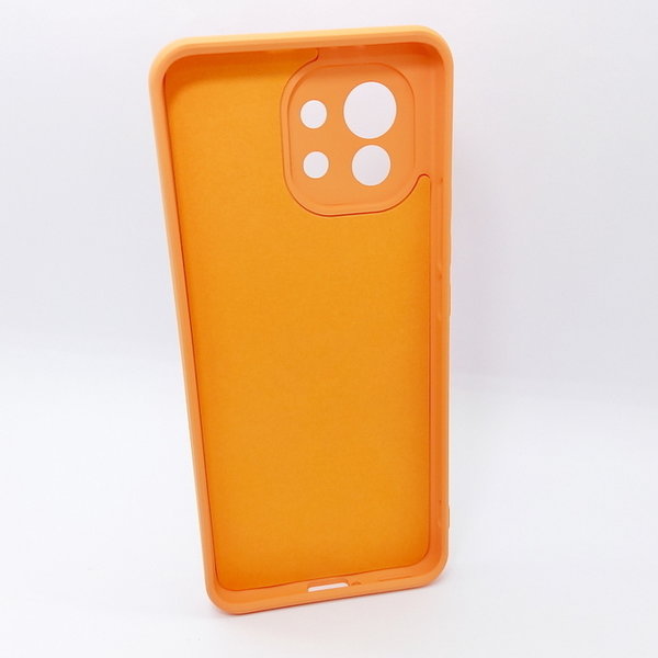 Xiaomi Mi 11 geeignete Hülle Soft Case mit Ring Halterung orange