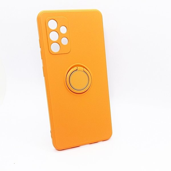 Handyhülle für Samsung A52 geeignet Soft Case mit Ring Halterung orange