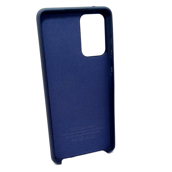 Samsung A72 geeignete Hülle Silikon Case Soft Inlay dunkelblau