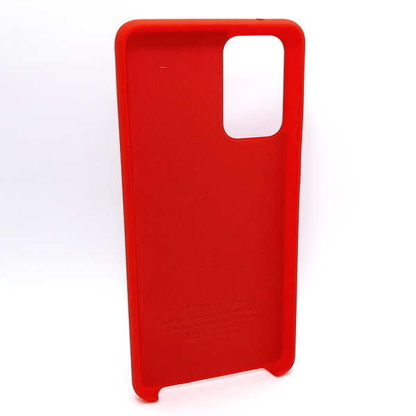 Handyhülle Silikon Case Soft Inlay passend für Samsung A72 5G rot