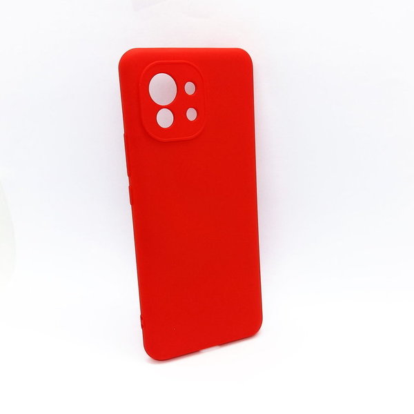 Xiaomi Mi 11 geeignete Hülle Silikon Case Soft Inlay rot