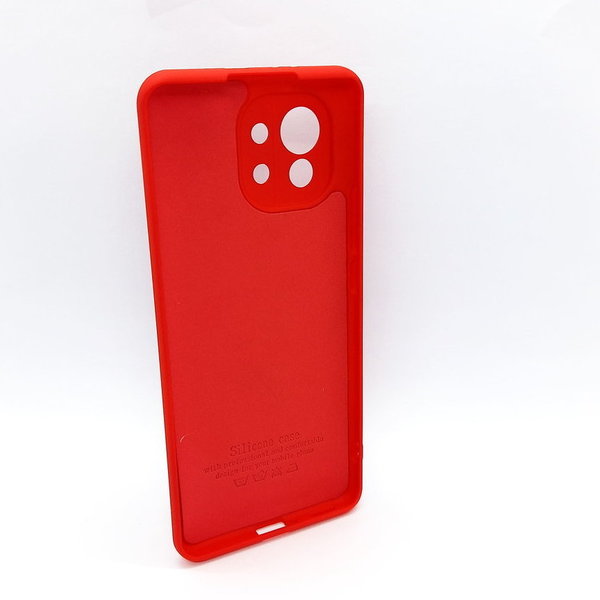Xiaomi Mi 11 geeignete Hülle Silikon Case Soft Inlay rot
