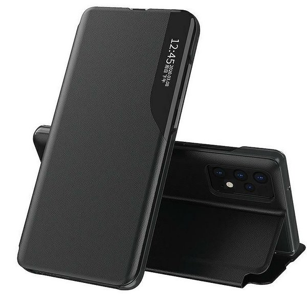 Samsung A72 geeignete Hülle Smart View Case Kunstleder schwarz