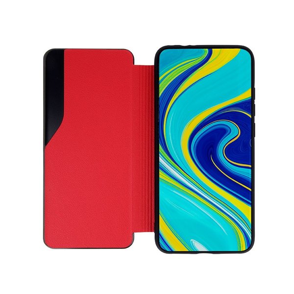 Samsung A72 geeignete Hülle Smart View Case aus Kunstleder rot