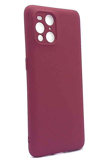 Handyhülle Silikon Case Soft Inlay passend für OPPO Find X3 Burgund