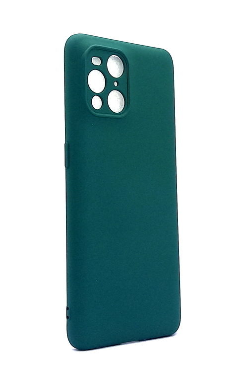 Handyhülle Silikon Case Soft Inlay passend für OPPO Find X3 dunkelgrün