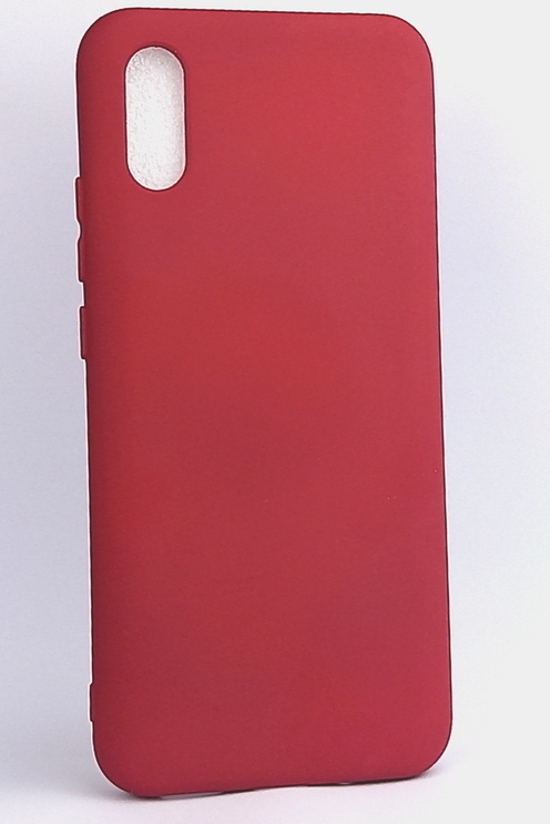 Xiaomi Redmi 9A geeignete Hülle Silikon Case mit Soft Inlay in maroon