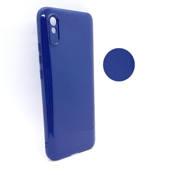 Xiaomi Redmi 9A  geeignete Hülle Silicon Case Glitter Soft Inlay Navy Blue