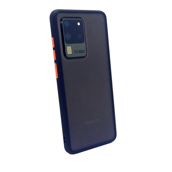 Samsung S20 Ultra geeignete Hülle Back Cover Hard Case schwarz orange