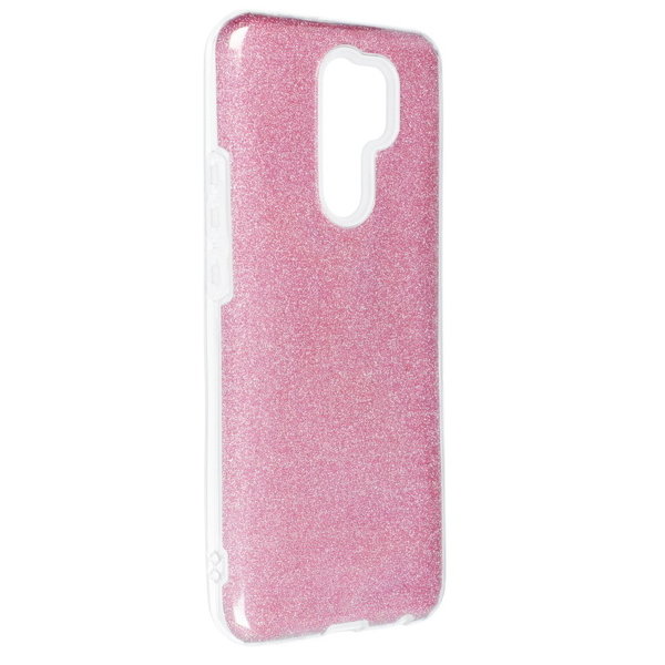 Xiaomi Redmi 9 geeignete Hülle Silikon Case Glitzer rosa