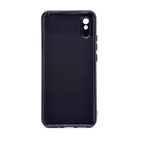 Xiaomi Redmi 9A geeignete Hülle Silikon Case Glitter Soft Inlay schwarz
