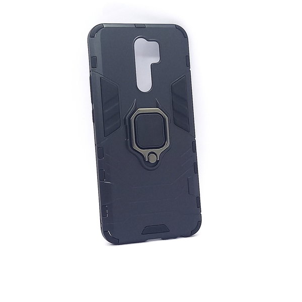 Outdoor Handyhülle passend für Xiaomi Redmi 9 mit Ringhalterung schwarz