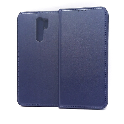 Handytasche aus Genuine Leather Navy Blue passend für Xiaomi Redmi 9