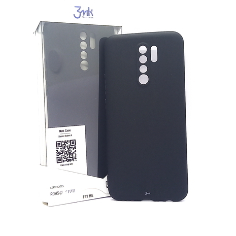3mk Handyhülle Matt Case Silikon und TPU passend für Xiaomi Redmi 9 Black