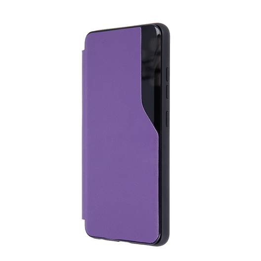 Handyhülle für Samsung A52 geeignet Smart View Hülle Kunstleder violett