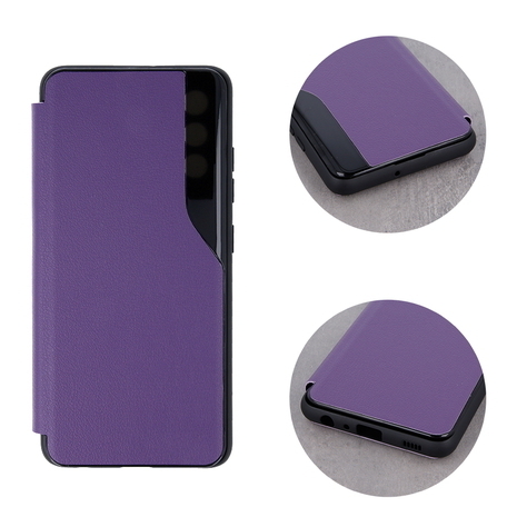 Handyhülle für Samsung A52 geeignet Smart View Hülle Kunstleder violett