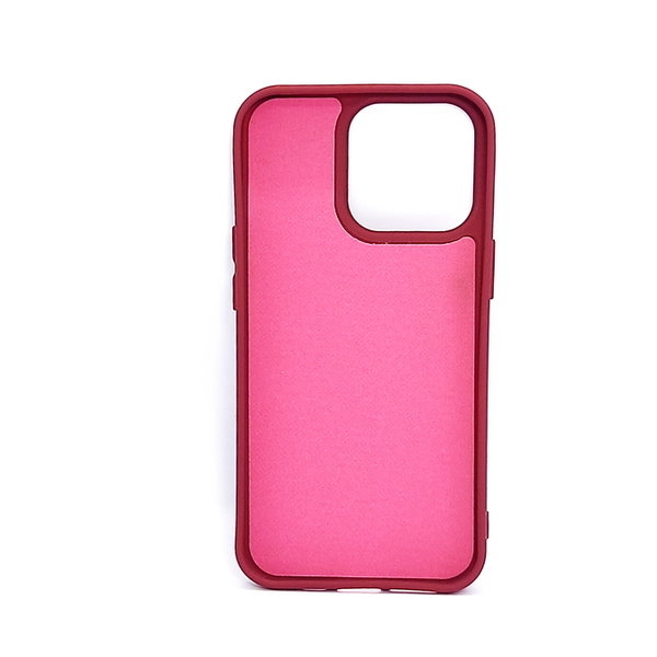 iPhone 13 Pro geeignete Hülle Silikon Case Soft Inlay Burgund