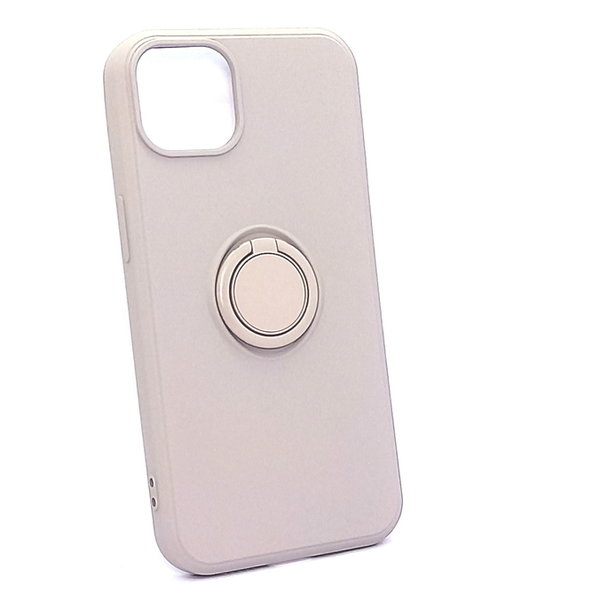 iPhone 13 geeignete Hülle Soft Case mit Ring Halterung grau